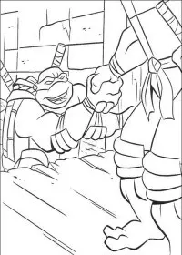 Fisă de colorat cu Testoasele ninja de colorat p24