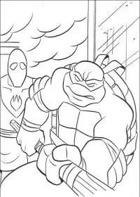 Fisă de colorat cu Testoasele ninja de colorat p27