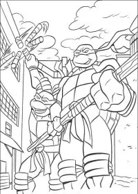 Fisă de colorat cu Testoasele ninja de colorat p37
