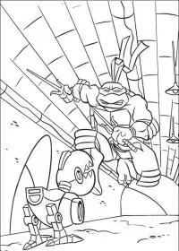 Fisă de colorat cu Testoasele ninja de colorat p41