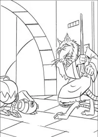 Fisă de colorat cu Testoasele ninja de colorat p43