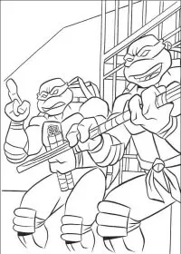 Fisă de colorat cu Testoasele ninja de colorat p47