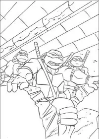 Fisă de colorat cu Testoasele ninja de colorat p50