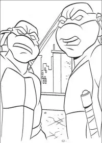 Fisă de colorat cu Testoasele ninja de colorat p67