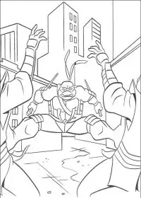 Fisă de colorat cu Testoasele ninja de colorat p69