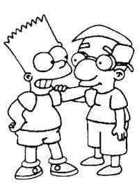 Fisă de colorat cu The simpsons de colorat p10