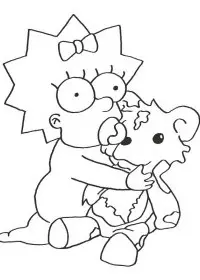 Fisă de colorat cu The simpsons de colorat p14