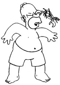 Fisă de colorat cu The simpsons de colorat p19