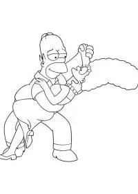 Fisă de colorat cu The simpsons de colorat p21