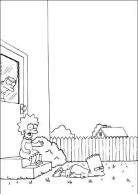 Fisă de colorat cu The simpsons de colorat p23