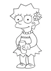 Fisă de colorat cu The simpsons de colorat p26