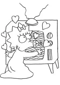Fisă de colorat cu The simpsons de colorat p39