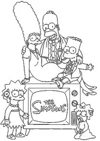 Fisă de colorat cu The simpsons de colorat p42