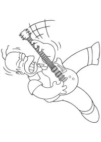 Fisă de colorat cu The simpsons de colorat p43