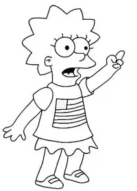 Fisă de colorat cu The simpsons de colorat p44