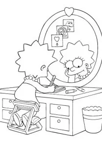 Fisă de colorat cu The simpsons de colorat p46