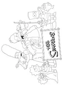 Fisă de colorat cu The simpsons de colorat p49