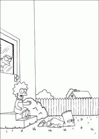 Fisă de colorat cu The simpsons de colorat p51
