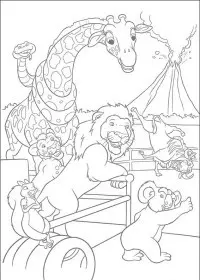 Fisă de colorat cu The wild de colorat p54