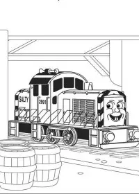 Fisă de colorat cu Thomas the train de colorat p05