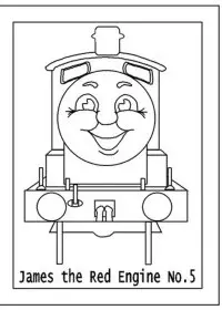 Fisă de colorat cu Thomas the train de colorat p07