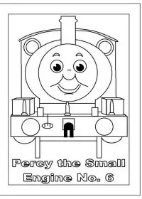 Fisă de colorat cu Thomas the train de colorat p08