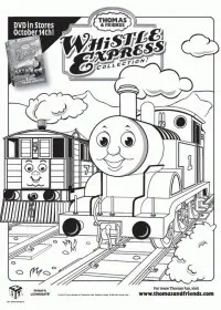 Fisă de colorat cu Thomas the train de colorat p09