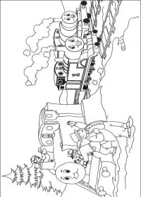 Fisă de colorat cu Thomas the train de colorat p17