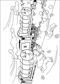 Fisă de colorat cu Thomas the train de colorat p18