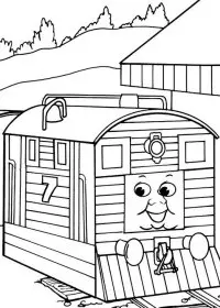 Fisă de colorat cu Thomas the train de colorat p23