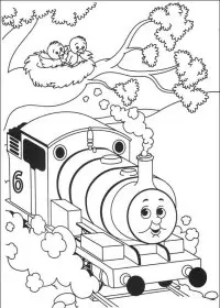 Fisă de colorat cu Thomas the train de colorat p24