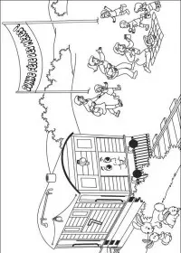 Fisă de colorat cu Thomas the train de colorat p28