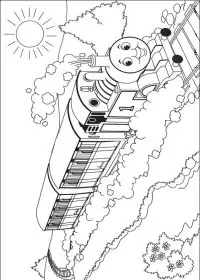 Fisă de colorat cu Thomas the train de colorat p38