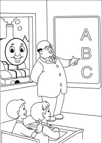 Fisă de colorat cu Thomas the train de colorat p43