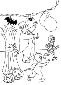 Fisă de colorat cu Thomas the train de colorat p48