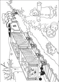 Fisă de colorat cu Thomas the train de colorat p49