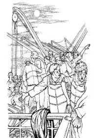 Fisă de colorat cu Titanic de colorat p10