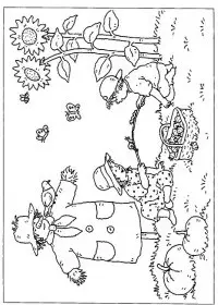 Fisă de colorat cu Toamna de colorat p08