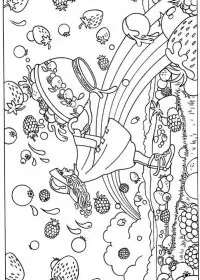 Fisă de colorat cu Toamna de colorat p120