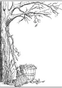 Fisă de colorat cu Toamna de colorat p16