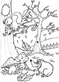 Fisă de colorat cu Toamna de colorat p20