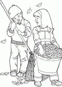 Fisă de colorat cu Toamna de colorat p21