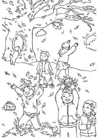 Fisă de colorat cu Toamna de colorat p22