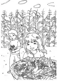 Fisă de colorat cu Toamna de colorat p23