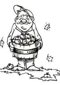 Fisă de colorat cu Toamna de colorat p24