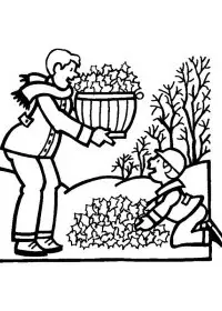 Fisă de colorat cu Toamna de colorat p27