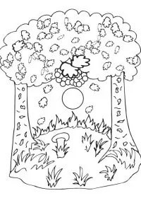 Fisă de colorat cu Toamna de colorat p40