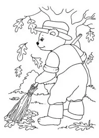 Fisă de colorat cu Toamna de colorat p42