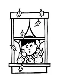 Fisă de colorat cu Toamna de colorat p48