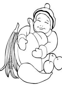 Fisă de colorat cu Toamna de colorat p54